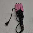 3 Barrel Curling Iron Hair Crimper: Birthday Gifts for Women Aleath Dual Voltage Adjustable Temperature Three Barrels Hair Waver - Ceramic 1 inch Curler Wand (Pink)