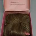 UDU Hair Topper Short Pixie Cut Toppers for Women with Thinning Hair Synthetic Wiglet Toppers Instant Volume & Fullness, Natural-Looking & Lightweight, Boosting Confidence (Deep Almond Brown with Highlights)