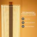 NUÜR Modern Floor Lamp, Dimmable Standing Lamp with Remote Control, Stepless Adjustable Colours & Brightness, Industrial Lighting for Living Room, Bedroom, Office (Floor Lamp for Bedroom)