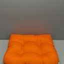 Blazing Needles Twill Rounded Back Chair Cushion, 19" x 19", Tangerine Dream