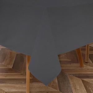 Majestic Giftware PU Faux Leather Rectangle Tablecloths | (TCE28-54130) Black Waterproof & Spill Proof Dining Table Cover | Decorative Washable Tablecloth for Home, Kitchen, Party (54X120)