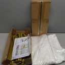 Wokceer 7.2 FT Wedding Arch Backdrop Stand and White Arch Cover, Metal Arch Stand with Arch Stand Cover for Birthday Party Wedding Ceremony Bridal Baby Shower Event Decor