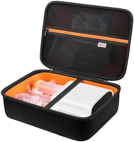 BOVKE Hard Case for Smart Nebulizer for Breathing Problems, Desktop Inhaler Nebulizer for Home Use, Storage Bag for Digital Asthma Nebulizer Machine for Adults and Kids, Space for Masks, Cables, Black BOVKE Hard Case for Smart Nebulizer for Breathing Problems, Desktop Inhaler Nebulizer for Home Use, Storage Bag for Digital Asthma Nebulizer Machine for Adults and Kids, Space for Masks, Cables, Black