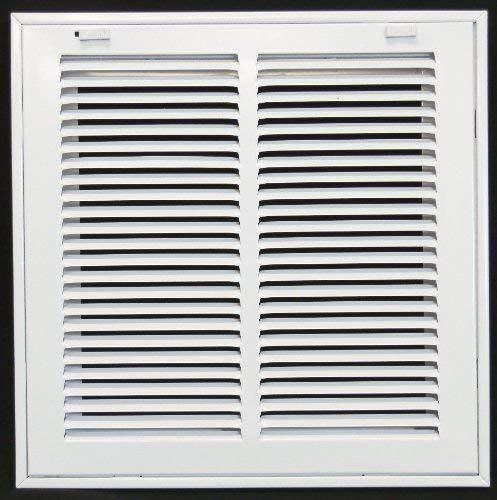 14" X 16" Steel Return Air Filter Grille for 1" Filter - Removable Face/ Door - HVAC Duct Cover - Flat Stamped Face -White [Outer Dimensions: 15.75w X 17.75h]