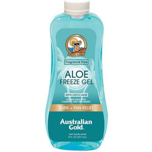 Australian Gold Aloe Vera Freeze Gel with Lidocaine, 8 Ounce (Pack of 6) | Relieves Sunburn Pain and Hot & Itchy Skin