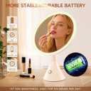 Lighted Makeup Mirror with Magnification Electric Plug in, 7X Magnifying Lighted Vanity Makeup Mirror with Led Lights (White)