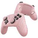 PlayVital for Nintendo Switch 2 Pro Controller Silicone Cover  Samurai Edition Protective Skin Case for Switch 2 Pro Controller with Back Button Caps & Thumb Grips & Stickers - Cherry Blossoms Pink