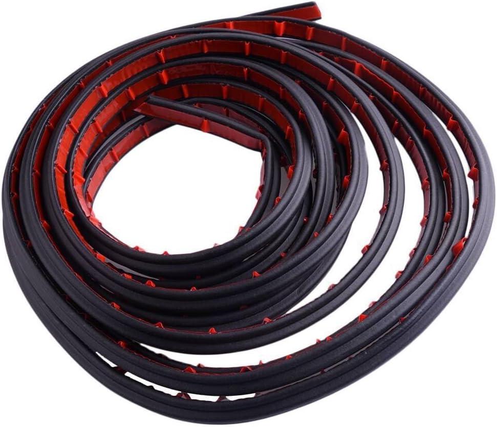 5m 16ft 6 Holes Car Door Trunk Edge Seal Strip Rubber Weather Moulding Trim Three Layer