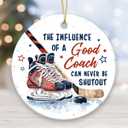 Hockey Coach Ornament 2025 - Appreciation Hockey Coach Gifts for Women Men, Ice Hockey Ornament for Christmas Tree, Inspirational Gifts for Coaches Leader Mentor Inspirer Supporter Teacher Trainer Dad