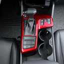 Compatible with 2023 2024 2025 2026 Kia Sportage Accessories Grain Car Manual Gear Shift Panel Cover Interior Trim (Red)