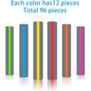 Guided Reading Strips/Colored Overlay/Highlight Strips/Highlighter/Bookmark/Assorted Colors Help with Dyslexia for Children and Teacher Supply Assistant (96 Pack)