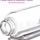 Mrsdry Glass Juice Bottles with Lids and Silicone Sleeves 18 oz, 4-Pack Reusable Clear Glass Water Bottles with Stainless Steel Airtight Cap for Juicing, Refrigerator, BPA Free Leak-Proof Drinking Jar
