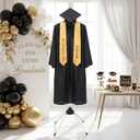 Bucherry Graduation Gown Display Stand Adjustable Garment Hanger for T Shirt Portable Hanging Metal Clothes Stand for Cap Clothing Jacket Coat Shirt Display (Rack,Silver and Black,32"-63")