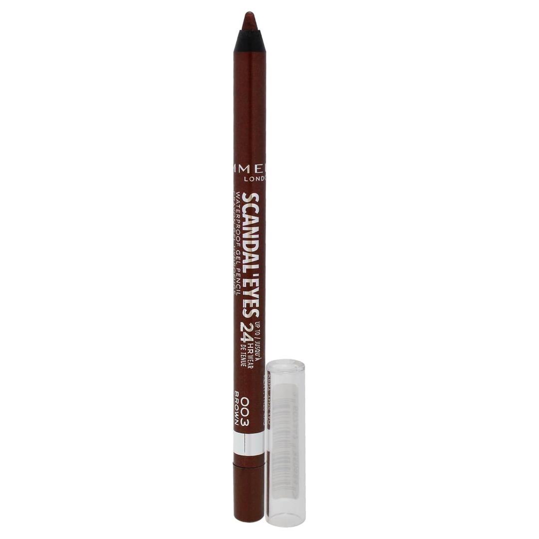 Rimmel London Scandaleyes Waterproof Kohl Kajal Eyeliner Pencil, Intense Color, Long-Wearing, Smudge-Proof, 003, Brown, 0.04oz (Cranberry)