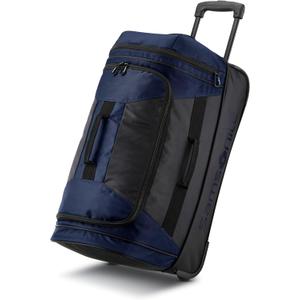 Samsonite Andante 2 Wheeled Duffel Bag 22-Inch Durable Rolling Luggage with Inline Skate Wheels, Push-Button Handle & Spacious Compartments Travel-Friendly and Lightweight - Navy/Black