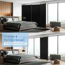 AKTOP Room Divider 3 Panel, Folding Fabric Wall Divider for Room Separation, Portable Room Partitions and Dividers 103"W x 70''H, Freestanding Privacy Screen for Office, Dorm, Studio, Classroom, Black