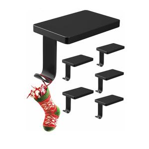 Stocking Holders for Mantle Set of 6, Metal Christmas Stocking Holder, Heavy Duty Stocking Hangers with Non-Slip Protective Pad, Mantle Garland Hanger for | TV Stand | Staircase | Dresser