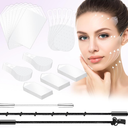 Face Lift Tape 200PCS Bands Instant Facelift Tape for Wrinkles, Double Chin, and Sagging Skin Waterproof & Transparent Lifting Tapes with Elastic Bands (200PCS)