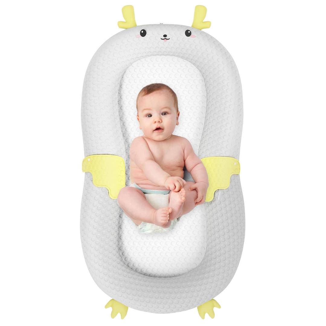 Baby Lounger for Newborn & Infant  Duckling Delight | Soft 100% Cotton Cover, Lightweight, Washable, Portable Infant Support Cushion by Sprinta