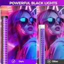 4ft Black Light Bar 100W - Waygor Strong Blacklight Bar Super Bright LED Black Lights for Glow Party High Power UV Light Bar for Body Paint Wall Art Photography Neon Tapestry Party Halloween (2 Pack)