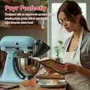 Flour Funnel for Kitchen Mixer,Stand Mixer Attachment, Fits Tilt-Head 4.55 Qt (KSM150),Mess-Free Flour Funnel for Kitchen Mixer,Anti-Spill Easy-Pour Plastic Powder Funnel(Black)