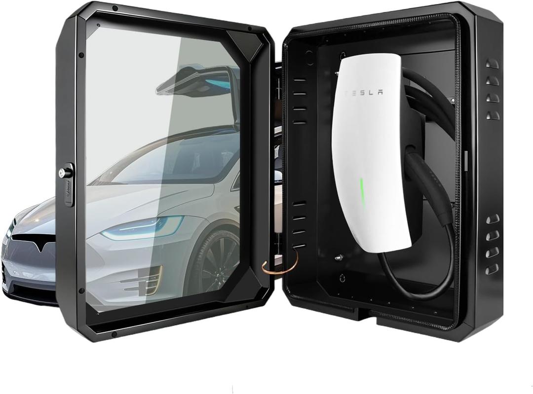 Outdoor Charger Station Cover Box fit for Tesla gen 3th Wall Connector & Most EV Charger, Waterproof with Upgraded Sealing Gasket Dustproof (for Outdoor ONLY) Wall Mount Charger Enclosure