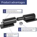 4-Pack Barrel Gate Hinge 5 inches Heavy Duty Weld-On Install Fence 450 Lbs Capacity for Swing Door Trailer Ramp Door