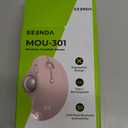 seenda Wireless Trackball Mouse, Ergonomic Bluetooth Rollerball Mouse Rechargeable, 3 Device Connection Optical Mice Adjustable DPI Thumb Control Mice Compatible for PC/Laptop/Windows/Mac - Rose Pink