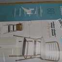 COSCO Stylaire Retro Chair + Step Stool with Flip-Up Seat , Gold & Cream