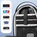 MoKo Shockproof Sling Crossbody Bag for Nintendo Switch 2, Black | Hard EVA Against Impacts, Adjustable Straps Easy to Carry, Breathable Mesh Back Extend Wear, 8 Game Slots, fit Steam Deck