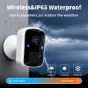 Goalake Wireless Security Cameras, 3MP WiFi Battery Powered Camera with AI Motion Detection, 2-Way Talk, Spotlight, Siren, IP65, Cloud & Up to 256G SD Storage