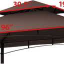 Coastshade Replacement Gill Gazebo BBQ Canopy Top for Model #L-GG001PST-F,8x5 Gazebo Grill Canopy BBQ Gazebos Top Only(Brown)