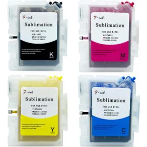 F-ink Prefilled Sublimation Ink Cartridge Compatible with Sublijet Sawgrass Virtuoso SG500 and SG1000 Printer, Refillable Sublimation Ink Cartridge