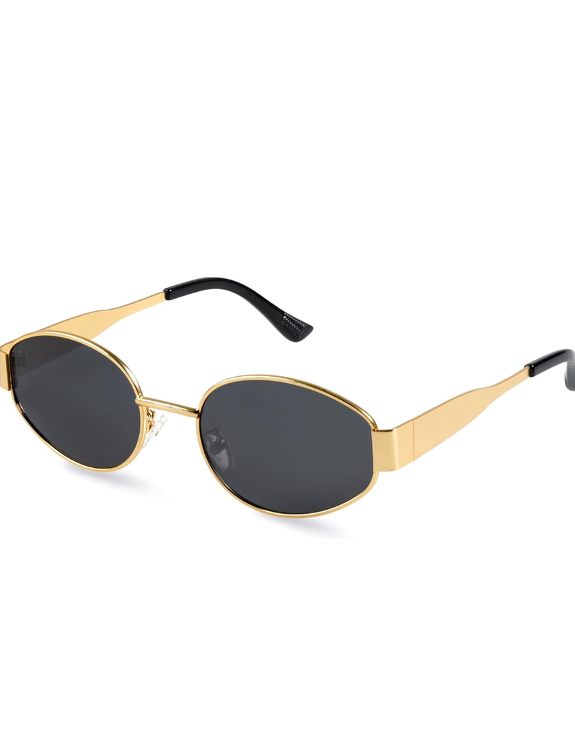 livho 2025 Trendy Oval Sunglasses - Stylish Polarized Shades for Everyday - Retro Metal Frames