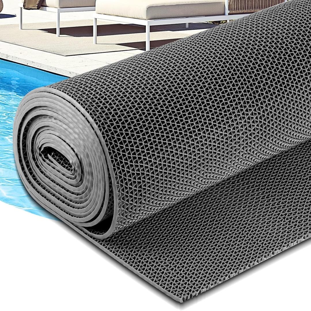 Drainage Non Slip Mat, 3x10 Ft Commercial PVC Drainage Floor Mat, Bathroom Pool Floor Mat, Mesh Big Hollow Door Mat Roll for Restaurant Kitchen Bars Patio Bathroom Wet Area