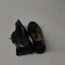 OKJ Oxford Shoes for Women Black Tie Women's Oxfords Shiny Leather Comfortable Slip on Lace up Ladies Loafers Business Casual Dress Work Office Shoes (7)