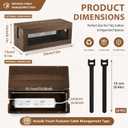 Chunful 13 Inch Cable Management Box, Wood Cord Hider Organizer with Magnetic Lid & Organizer for Power Strip, TV Wires & Desk Cable Storage, Ventilation Hide Floor Cables