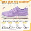LeIsfIt Toddler Shoes Girls Boys Wide Shoes Kids Zero Drop Minimalist Sneakers Barefoot Slip on Tennis Sneakers (Purple)