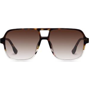 Classic Retro Aviator Sunglasses for Women Men Oversized Trendy Square Vintage Double Bridge Aviators Shades FZN821