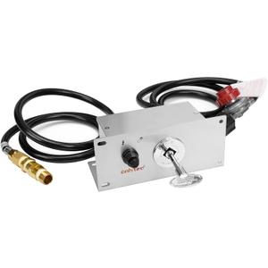 onlyfire All-in-One Propane Gas Fire Pit Ignition System Kit (Includes Electronic Igniter, Key Valve, Air Mixer Valve, LP Regulator with 5Ft Hose, PVC Hose)