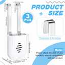 Sliner 3 Pcs Toilet Tank Cleaning Tablet Holder 3.5'' x 2.8'' x 1.4'' Hanging Toilet Tank Bleach Tablet Bracket Cleaner Carrier Prevents Flapper Jams & Residue, Extends Life of Cleaner Tablets