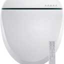 Bidet Toilet Seat, Round, Smart Unlimited Warm Water, Electronic Heated Toilet Seat with Remote Control, Turbo Wash, Dryer, Rear and Front Wash, Slow Closes, Night Light, White, 102DS-W