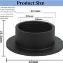 E26 E27 Light Socket Shade Ring,21.5mm/0.85inch Height Plastic Lamp Shade Collar Rings,Light Fixture Parts of Retainer Rings,Lock E26 E27 Socket with Thread Diameter 1-1/2 Inches (Black,4-Pack)