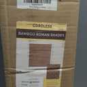 UNISHADES Cordless Bamboo Roman Shades for Windows, Blinds Size (30.5" W 48" H) Colour (Highfield Teak)