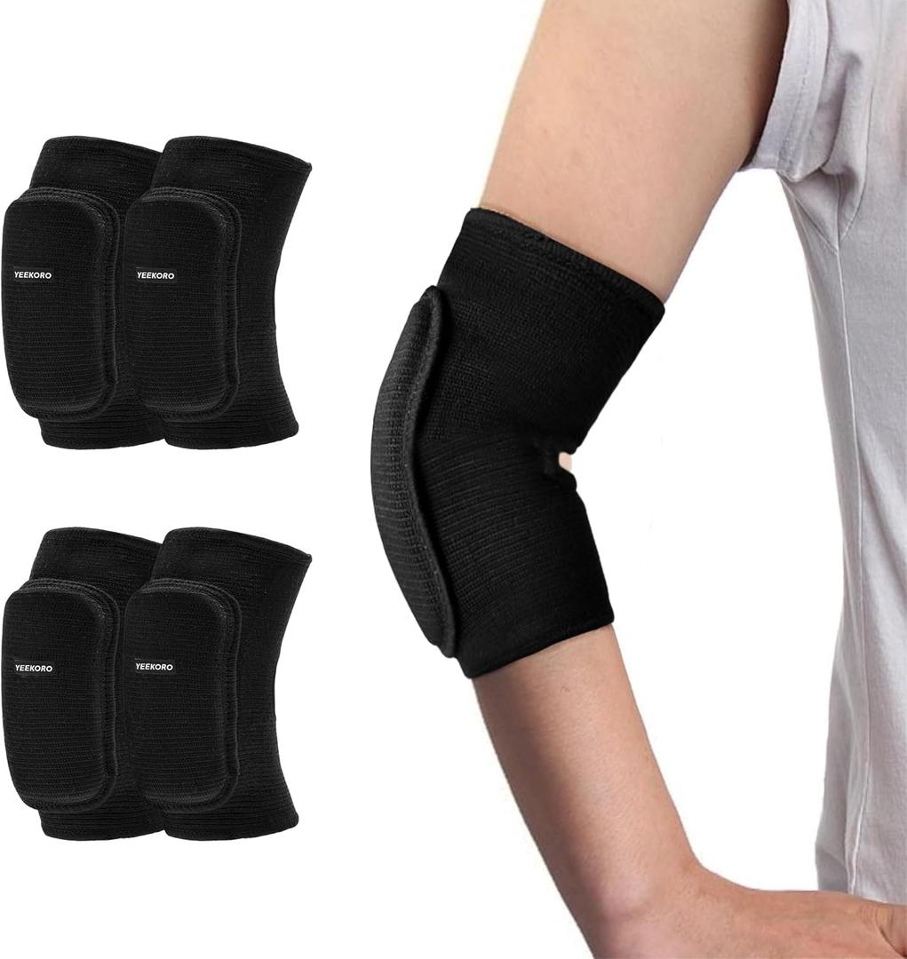 Kids Elbow Pads Breathable Arm and Elbow Protector for Boys, Girls, and Teens Crashproof Compression Sleeve for SkiingSkating, Volleyball, Cycling Sports Safety Gear (YS-2 pack)