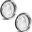 20 oz Skinny Tumbler Replacement Lids Spill Proof Splash Resistant Lids Covers for 2.76in Cup Mouth Compatible with YETI Rambler and More Tumbler Cups (20 oz, 2 Pack)