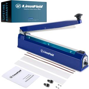 Sealer Pro - 16 inch Impulse Heat Sealer - 5mm Sealing Width - Manual Heat Sealer Machine for All Bags - Most Heavy Duty for Strong, Secure Sealing for Long Term Food Storage, Deep Blue