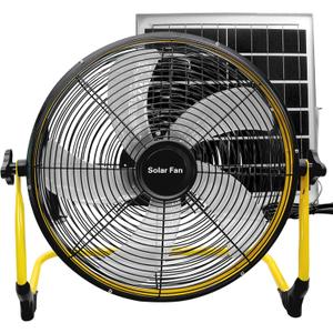 14 Inch Portable Rechargeable Fan,15600mAh Battery Powered,Camping Fan with Solar Panel,360 Vertical Tilt,Solar Powered Fan for Outside,Travel,Chicken Coop,Dog House,Shed,Greenhouse