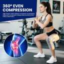 JOMVD Knee Compression Sleeve for Men & Women Knee Brace for Knee Pain, Arthritis, ACL & Meniscus Tear, Circulation, Breathable Knee Support for Swelling Relief, Injury Recovery & Daily Comfort,Large,1 Pack (Gray, M)