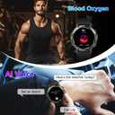 Smart Watch for Men Fitness Tracker: Military Make Answer Call Running Digital Mens Watches Waterproof Smartwatch Android Phone iPhone Samsung Compatible Sleep SpO2 Heart Rate Monitor Step Pedometer